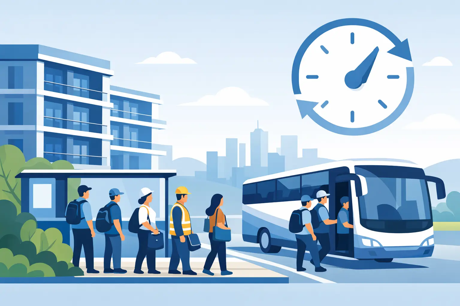 Dormitory Transport for Workers That Runs on Time Dormitory Transport for Workers That Runs on Time
