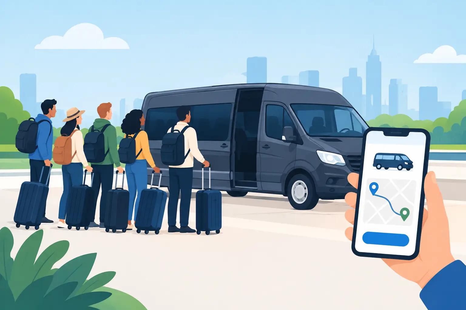 Maxicab Booking Process for Group Travel