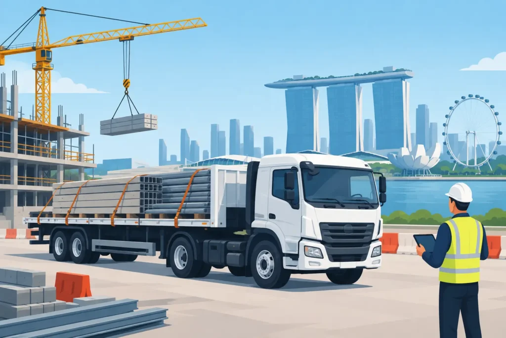 Construction Transport Example for Singapore Sites